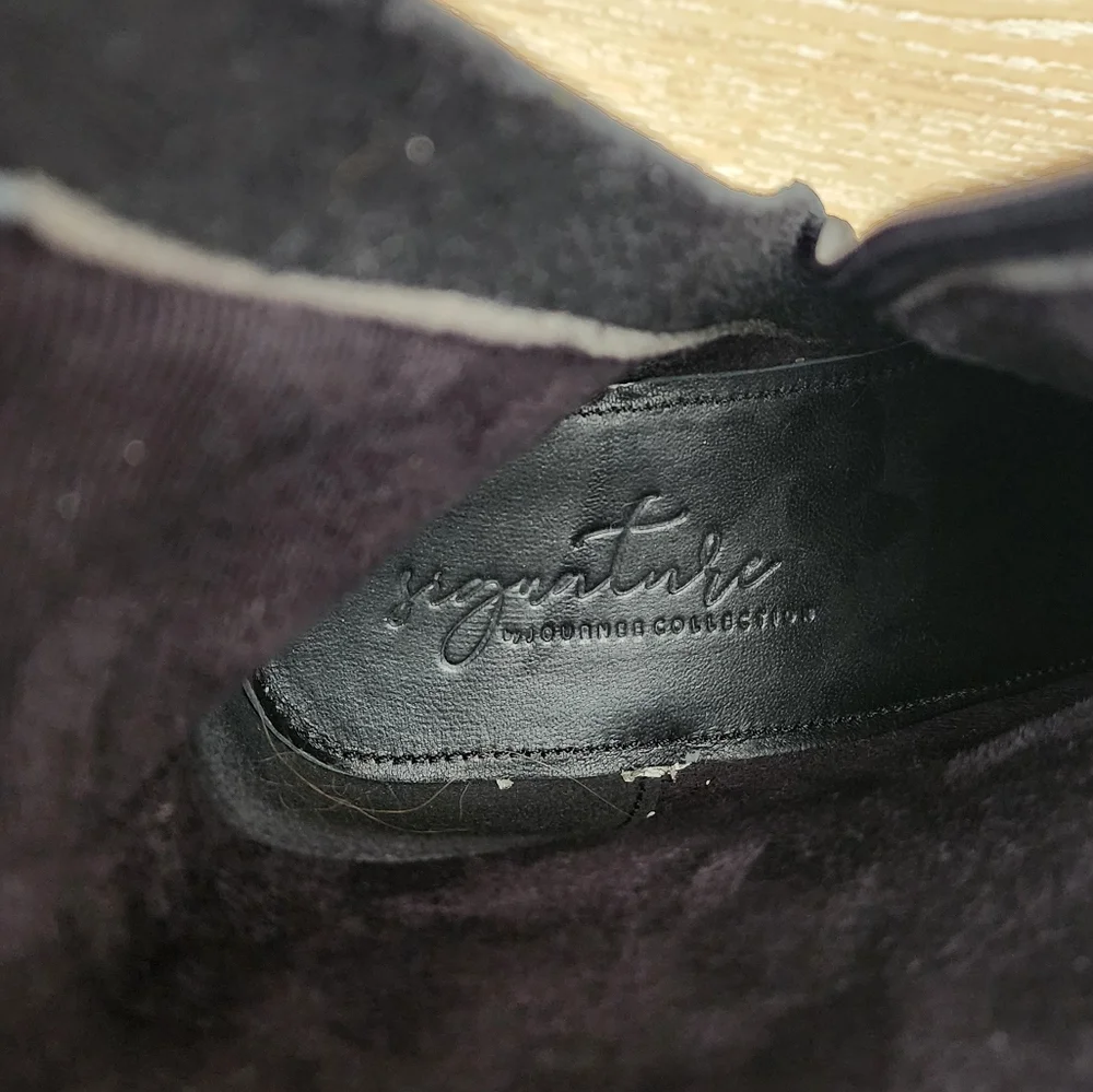 Journee Signature Collection Norrah black leather ankle boots sz 9